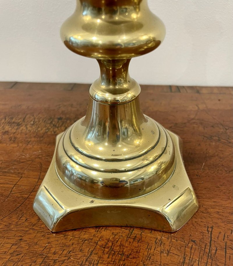 Pair of Antique Victorian Brass Candlesticks - Image 6